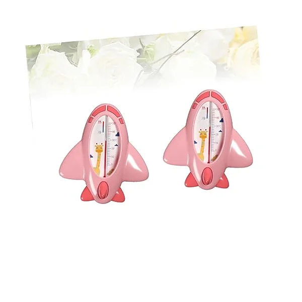 2pcs Pink Pp Bath Thermometer for Baby Bathing Room Temperature | Adorable Shape, Waterproof Floating Design, Accurate Sensor Reading for Bathtub Use