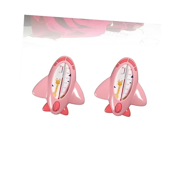 2pcs Pink Pp Bath Thermometer for Baby Bathing Room Temperature | Adorable Shape, Waterproof Floating Design, Accurate Sensor Reading for Bathtub Use