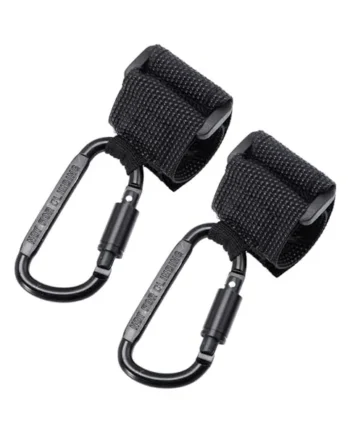 2Pcs Stroller Hooks, Non-Slip PU Alloy Pushchair Bag Hangers for Shopping Cart and Nursery Use, Space-Saving Clips for Hanging Bags
