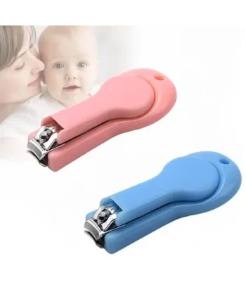 2-Piece Baby Nail Scissors, Clippers for Baby Fingers and Toes, Safe Baby Scissors and Baby Nail File for Infants, Toddlers, Children at Home (Blue, Pink)