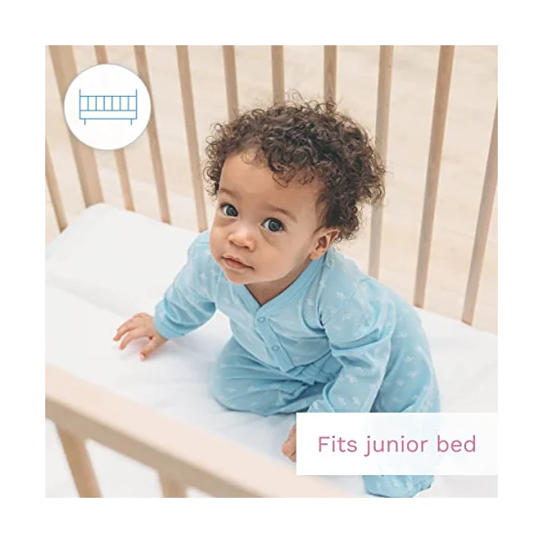 2X Jersey 100% Cotton Fitted Sheet for 140 x 70 cm Toddler Baby Cot Bed Mattress (Pink)