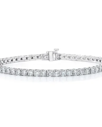 3.00ctw Round Brilliant Cut Diamond Tennis Bracelet, 18ct White Gold