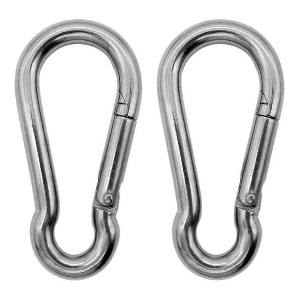 304 Stainless Steel Carabiners - Heavy Duty, Durable & Rust-Free Clips for Gym, Swing, Dog Leashes, Hammocks, Keychains, and More