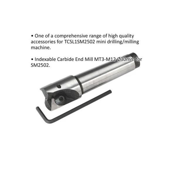 30mm Indexable Carbide End Mill MT3-M12 for ys08796 Drilling and Milling Machines