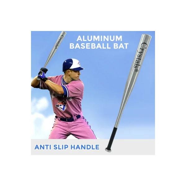 34" Heavy Duty Metal Baseball Bat Rounder Softball Pole Stick Stainless Steel Silver