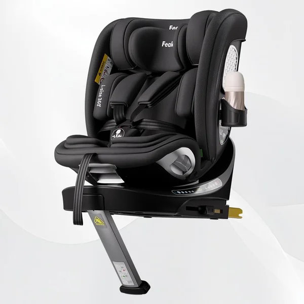 360 Car Seat with ISOFIX - Newborn to 12 Years Children, i-Size Rotating Swivel Baby Car Seat,Group 0+1/2/3 (40-150cm),Rear Facing for Longer from Birth to 4 Years. Black