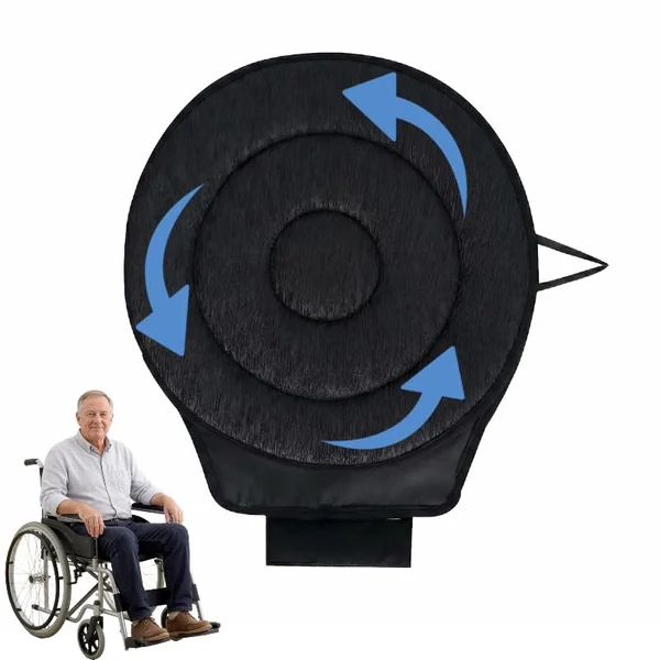 360 Degree Rotating Car Seat Cushion Swivel Car Seat Cushion Universal Fit, Car Seat Turning Aid Non-Slip Pad Lightweight Portable Circle Cushion for Seniors Elderly Disabled