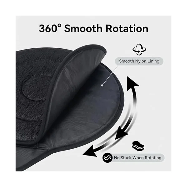 360 Degree Rotating Car Seat Cushion Swivel Car Seat Cushion Universal Fit, Car Seat Turning Aid Non-Slip Pad Lightweight Portable Circle Cushion for Seniors Elderly Disabled