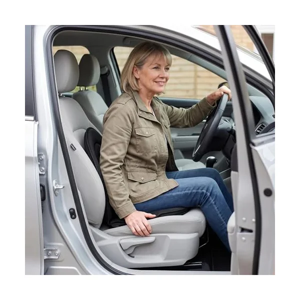 360 Degree Rotating Car Seat Cushion Swivel Car Seat Cushion Universal Fit, Car Seat Turning Aid Non-Slip Pad Lightweight Portable Circle Cushion for Seniors Elderly Disabled