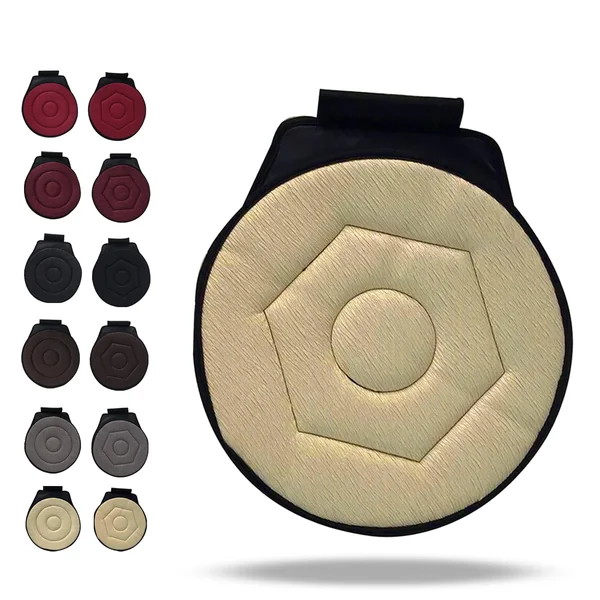 360 Degree Rotating Seat Cushion for Car/Portable Rotating Memory Foam Car Seat Pad/Non-Slip Auto Round Disc Rotary Chair Cushion Pad Swivel Car Seat for Seniors (Beige B)
