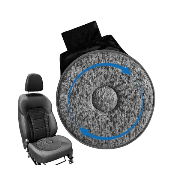 360 Degree Swivel Seat Cushion for Car, Soft Rotating Seat Cushion, Portable Rotating Car Seat Pad Non Slip Auto Seat Cushions Pad for Elderly