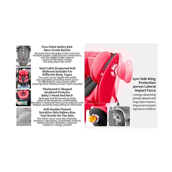360° Rotating Car Seat, Baby Carriage, Car Infant Seat, Baby Booster Seat, R129, ISOFIX, Birth to 12yrs (40-150cm), Group 0+/1/2/3, i-Size, Recline 170°, Swivel, 0-36 KG Newborn