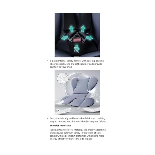 360° Rotating Car Seat, Baby Carriage, Car Infant Seat, Baby Booster Seat, R129, ISOFIX, Birth to 12yrs (40-150cm), i-Size, Group 0+/1/2/3, Recline 170°, Swivel, 0-36 KG Newborn, New