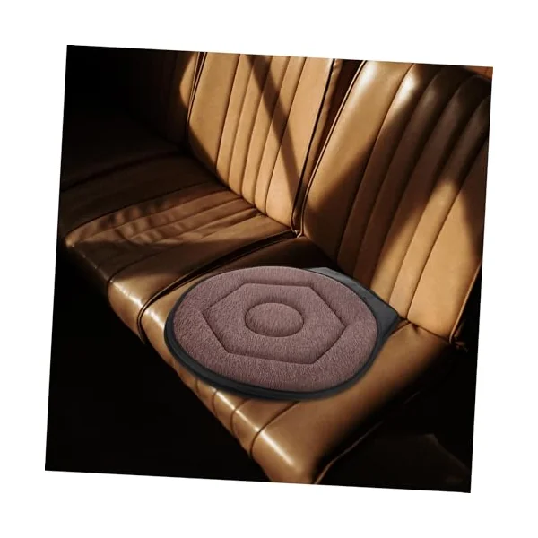 360° Rotating Car Seat Pad Elderly Swivel Cushion for Comfort Breathable Cooling Sturdy Support,Coffee