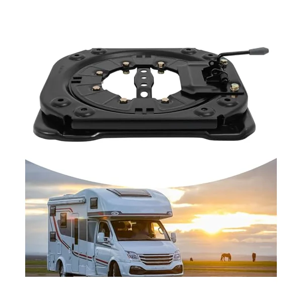 360° Rotating Car Seat Swivel Base, Heavy Duty Steel Plate for Motorhomes, Buses, Campers, Engineering Vehicles, 286.6lbs Load Capacity