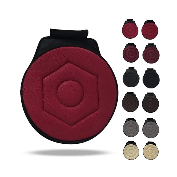 360 Rotating Seat Cushion, 2024 New upgrad Beneficial 360 Rotating Seat Cushion for Car with Supportive Memory Foam, Swivel Car Seat for Elderly, Non-Slip, Comfort Auto Rotating (Red B)
