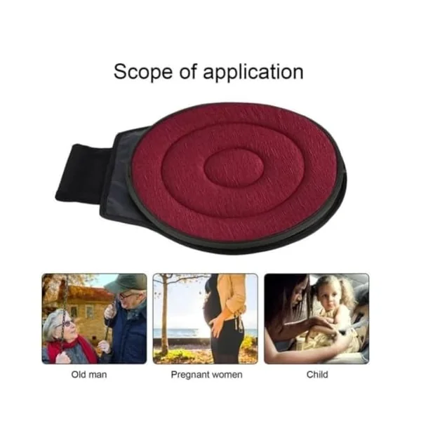 360 Rotating Seat Cushion, 2024 New upgrad Beneficial 360 Rotating Seat Cushion for Car with Supportive Memory Foam, Swivel Car Seat for Elderly, Non-Slip, Comfort Auto Rotating (Red B)