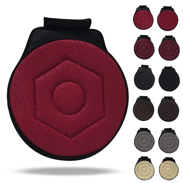 360 Rotating Seat Cushion, 2024 New upgrad Beneficial 360 Rotating Seat Cushion for Car with Supportive Memory Foam, Swivel Car Seat for Elderly, Non-Slip, Comfort Auto Rotating (Red B)