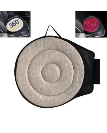 360 Rotating Seat Cushion for Car, 15.7"" Rotating Seat Cushion, Non Slip Memory Foam Ergonomic Design (Beige)