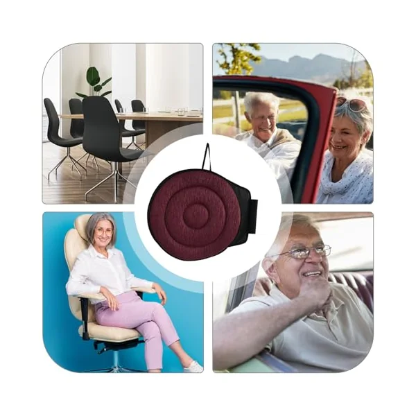 360 Rotating Seat Cushion for Car Portable Safety Assist Disc Pad | Chair Mat Elderly Child Pregnant Woman Safety Rotating Disc Pad Assist Portable Chairs Car Vehicle