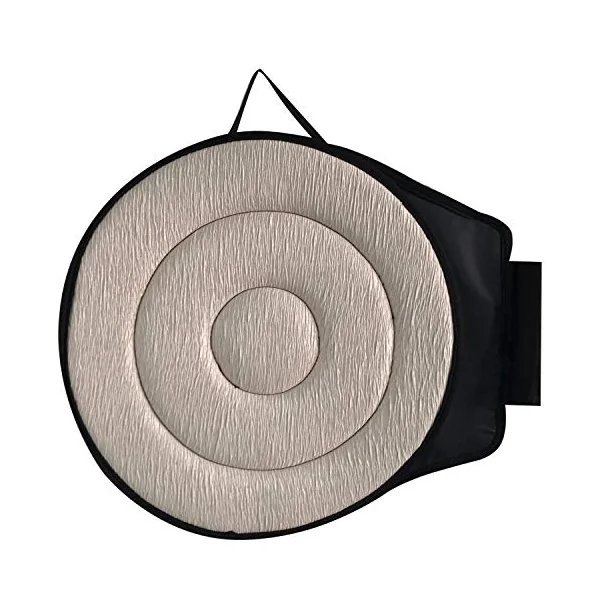 ​​360 Rotating Seat Cushion for Car, Rotating Seat Cushion 360 Degrees Elderly Support, Portable Rotating Memory Foam Car Seat Pad, Beneficial 360 Rotating Seat Cushion (Beige,Rounded)