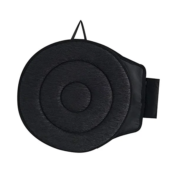 ​​360 Rotating Seat Cushion for Car, Rotating Seat Cushion 360 Degrees Elderly Support, Portable Rotating Memory Foam Car Seat Pad, Beneficial 360 Rotating Seat Cushion (Black,Rounded)