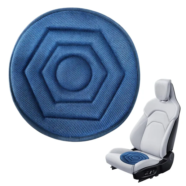 360° Swivel Car Seat Cushion Elderly Cushions Mobility Aid 15 In | Lightweight Breathable Polyester Portable Non-slip Round Rotating Elderly Disabled Mobility Aid for Vehicle Office Wheelchair