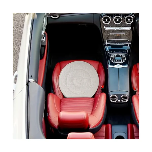 360° Swivel Car Seat Cushion With Non Slip Base Ergonomic Rotating Seat Pad Mobility Aid For Elderly Pregnant Drivers Transfer Assist Cushion For Car Suv Truck Washable Cover