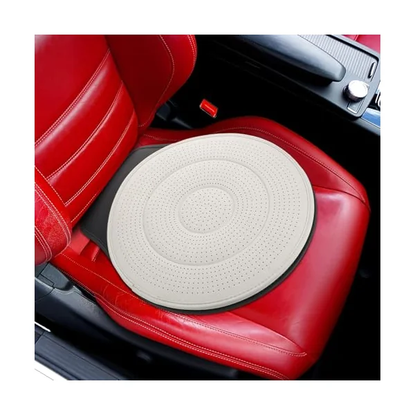 360° Swivel Car Seat Cushion With Non Slip Base Ergonomic Rotating Seat Pad Mobility Aid For Elderly Pregnant Drivers Transfer Assist Cushion For Car Suv Truck Washable Cover