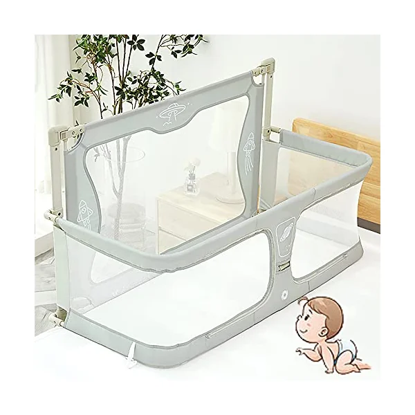 3 in 1 Baby bassinets bedside sleeper,120x50cm,co sleeper for baby in bed,Portable Crib,co sleeper bassinet attach to bed,baby beds,breathable and visible mesh window and sturdy aluminum alloy ( Color