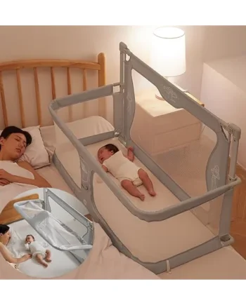 3 in 1 Baby bassinets bedside sleeper, co sleeping bed for baby, for co sleeper for baby in bed, Portable Crib, breathable and visible mesh window,soft washable liner cover and sturdy aluminum alloy(C