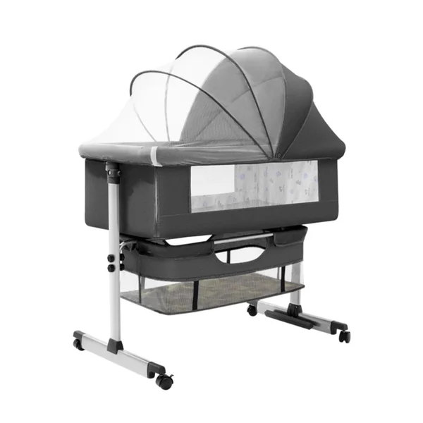 3 in 1 Baby Crib, Baby Cradle, Bassinet, Infant Cot, Bedside Sleeper, Travel Cot, with Mattress and Changing Table, Folding, Adjustable, Rocking, Portable Crib, Mosquito Net and Wheels New