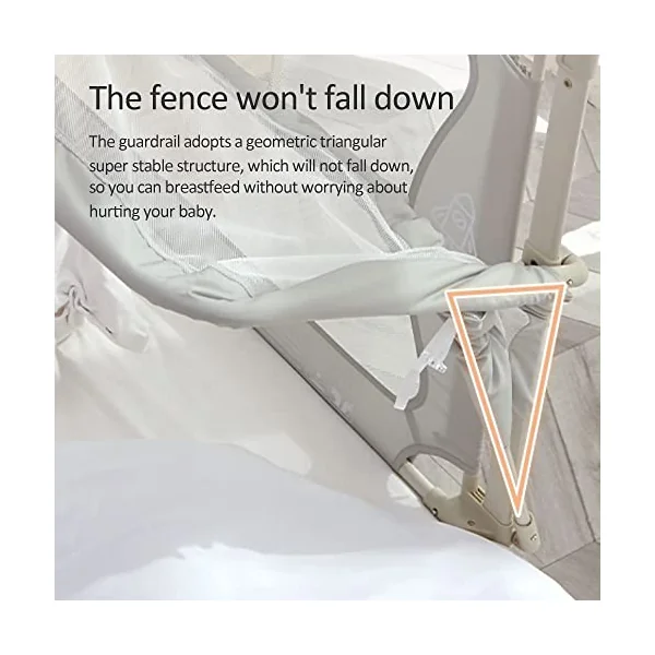 3 In 1 Baby Crib,Bed Bassinet For Baby For Co Sleeper,Next To Me Crib,Baby Bassinet Bedside,Portable Baby Crib,Breathable And Visible Mesh Window,Soft Washable Liner Cover,Easy To Assemble,47*19.7In (