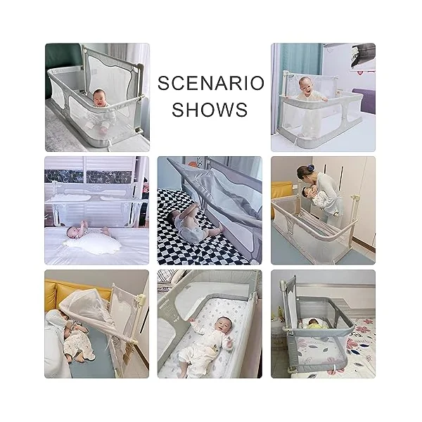 3 In 1 Baby Crib,Bed Bassinet For Baby For Co Sleeper,Next To Me Crib,Baby Bassinet Bedside,Portable Baby Crib,Breathable And Visible Mesh Window,Soft Washable Liner Cover,Easy To Assemble,47*19.7In (