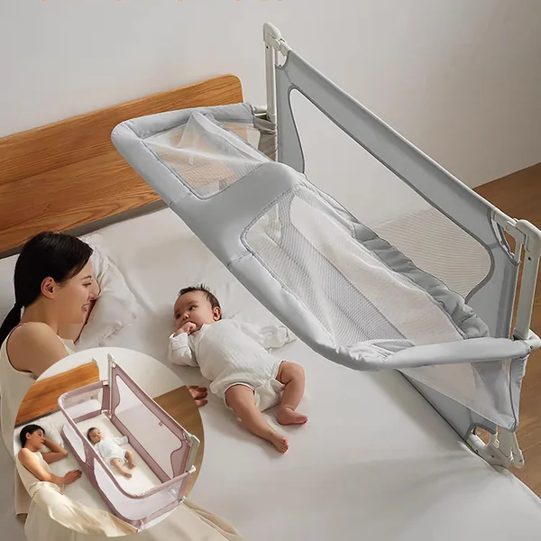 3 In 1 Baby Crib,Bed Bassinet For Baby For Co Sleeper,Next To Me Crib,Baby Bassinet Bedside,Portable Baby Crib,Breathable And Visible Mesh Window,Soft Washable Liner Cover,Easy To Assemble,47*19.7In (