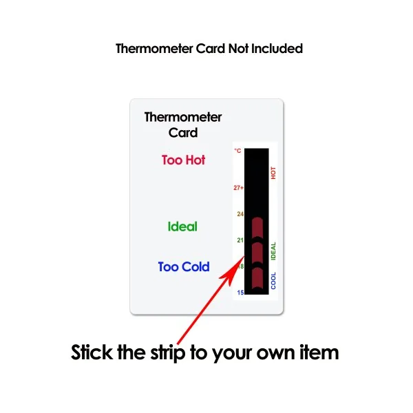3 x Thermometer Stickers/Strips for Baby/Nursery/Room Thermometer Cards and Business Promotions and Energy Saving Projects - 15°C to 27°C - New Moving LINE Liquid Crystal Technology!