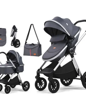 3-in-1 Pram and Pushchair Stroller with Sleeping Basket