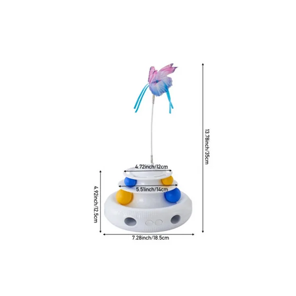 3-in-1 Rechargeable Interactive Cat Toy for Indoor Play