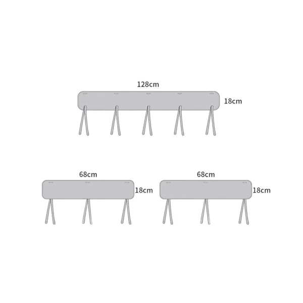 3pcs Baby Crib Rail Cover Protector Set - Cot Rail Protectors Safe Teething Guard Wrap for Standard Crib - 128x18 cm/68x18 cm Cot Teething Rail Protectors (Grey)