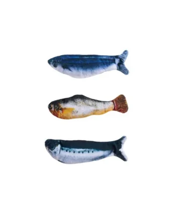 3-Piece Battery-Powered Flopping Fish Cat Toy Set