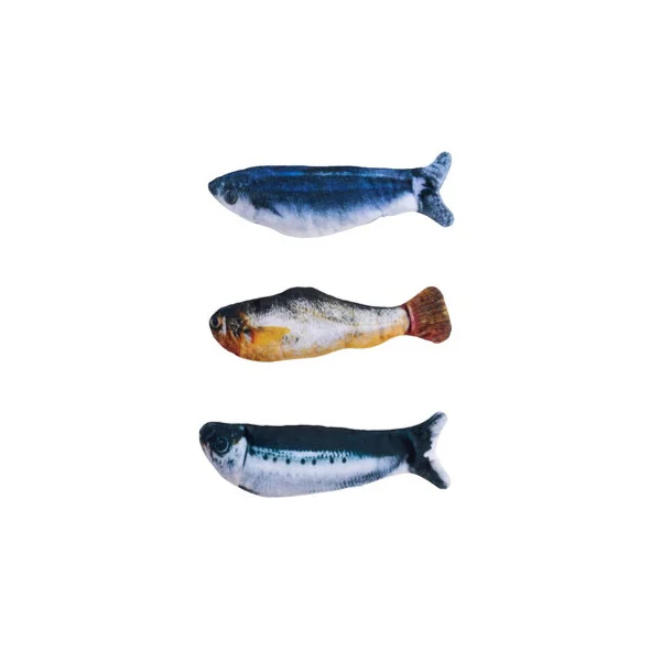 3-Piece Battery-Powered Flopping Fish Cat Toy Set