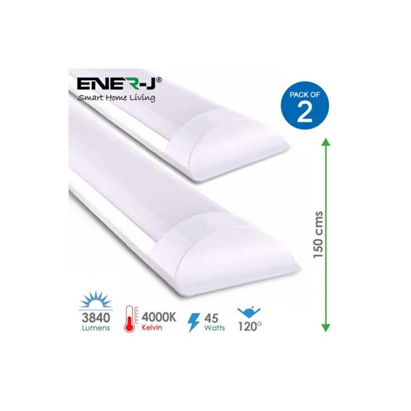 45W LED Prismatic Batten Fitting, 150cms, 4000K (Pack of 2 units)