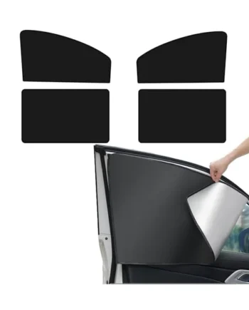 4 PCS Universal Car Sun Shades Magnetic Side Window Covers Opaque Black Blocks Sun UV Rays for Baby Kids Pet Privacy and Heat Protection