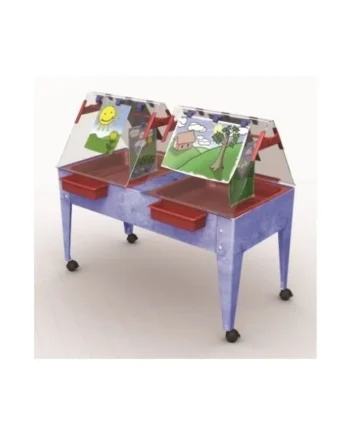 4 Station Easel with 2 Sand & Water Trays