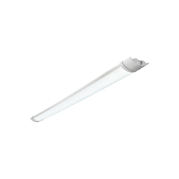 4ft IP65 Flush Batten Light - 18W Daylight White LED - Opal & Gloss White Pc
