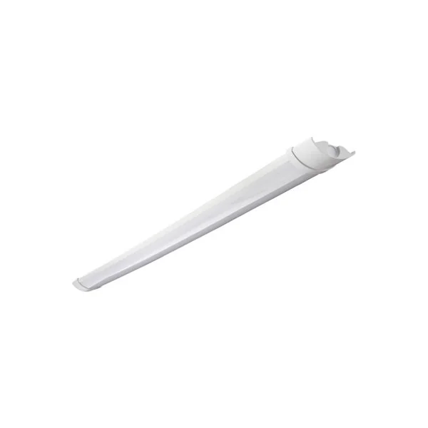 4ft IP65 Flush Batten Light - 18W Daylight White LED - Opal & Gloss White Pc