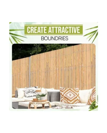 4m Heavy-Duty Bamboo Garden Fence Screening-Outdoor Privacy Slat Panel