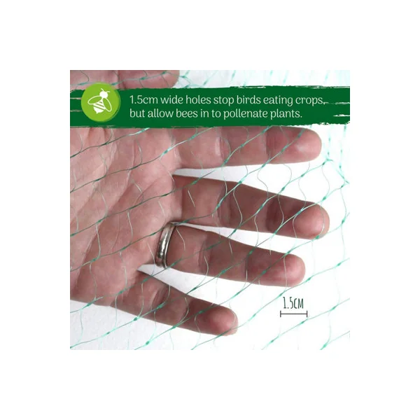 4mx10m Garden Netting - Plant Mesh Netting for Plant, Bird Protection With 50 Secure Ties