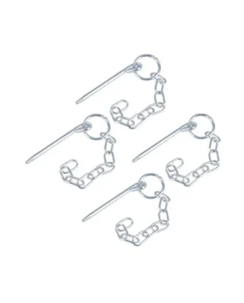 4pk Round Cotter Pin Chain 6mm by 114mm for Trailer Tipper Tailgate Tailboard