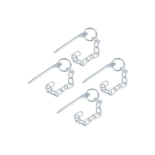 4pk Round Cotter Pin Chain 6mm by 114mm for Trailer Tipper Tailgate Tailboard